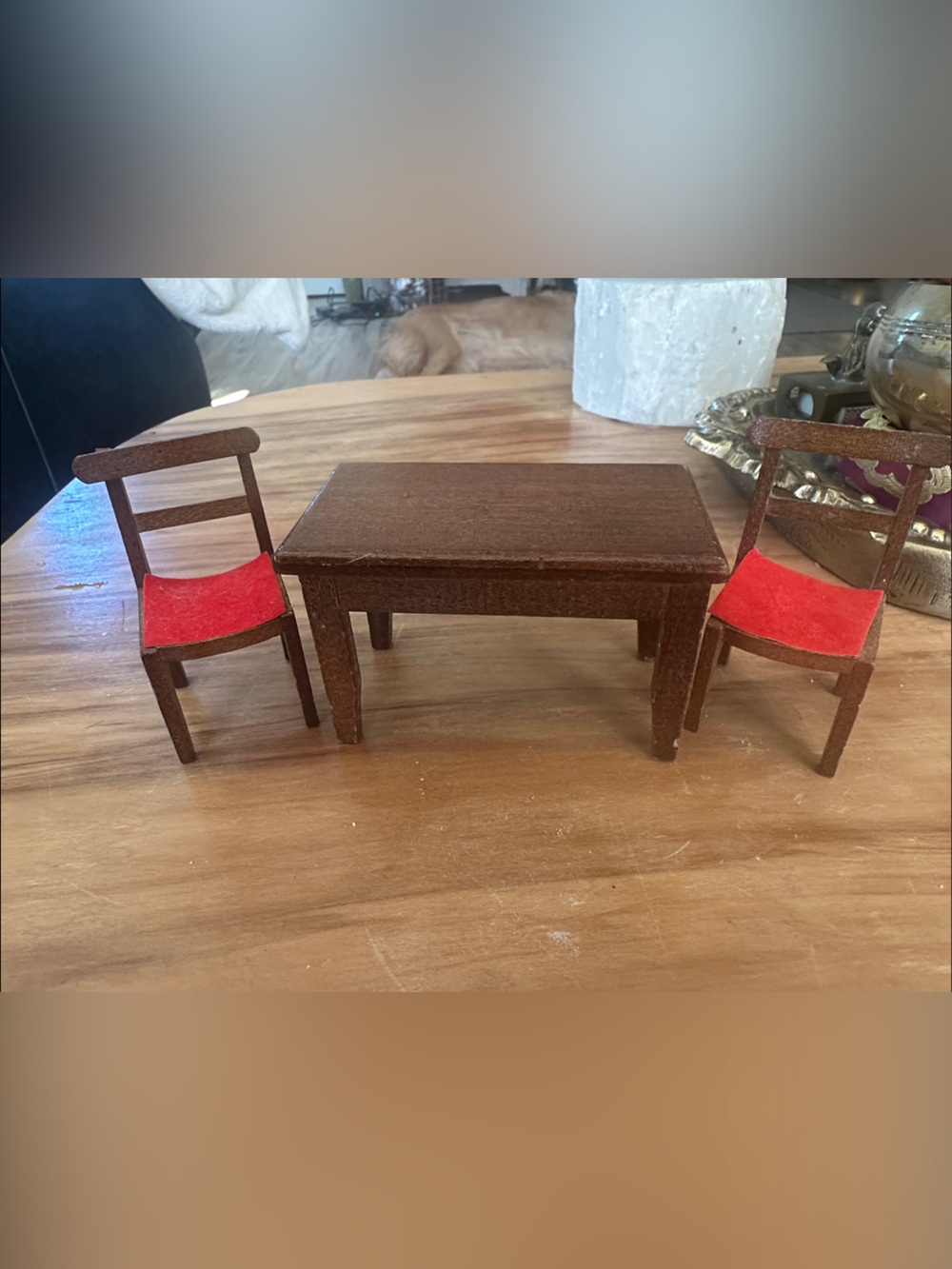Vintage miniature table and chairs